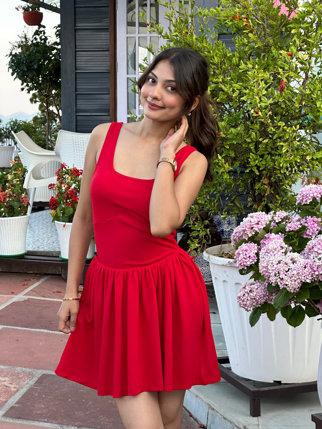TANDUL Women Stunning Red Dress