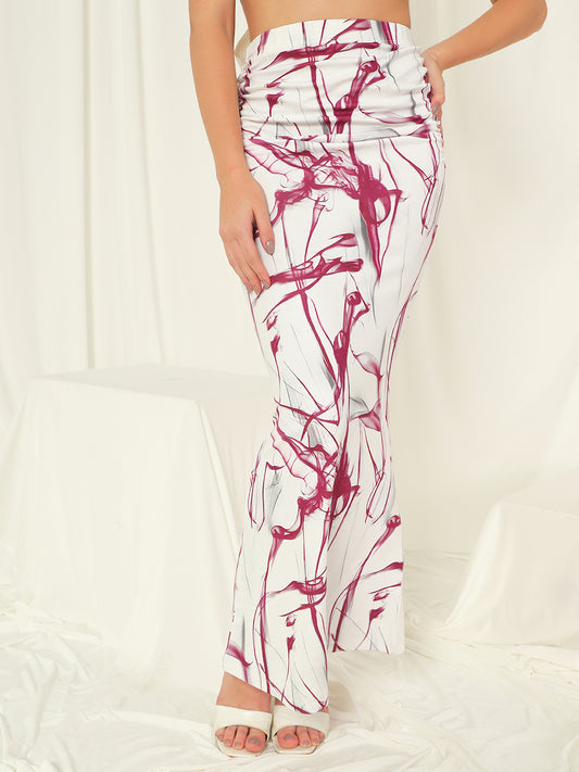 TANDUL  Women Printed Regular White Skirt
