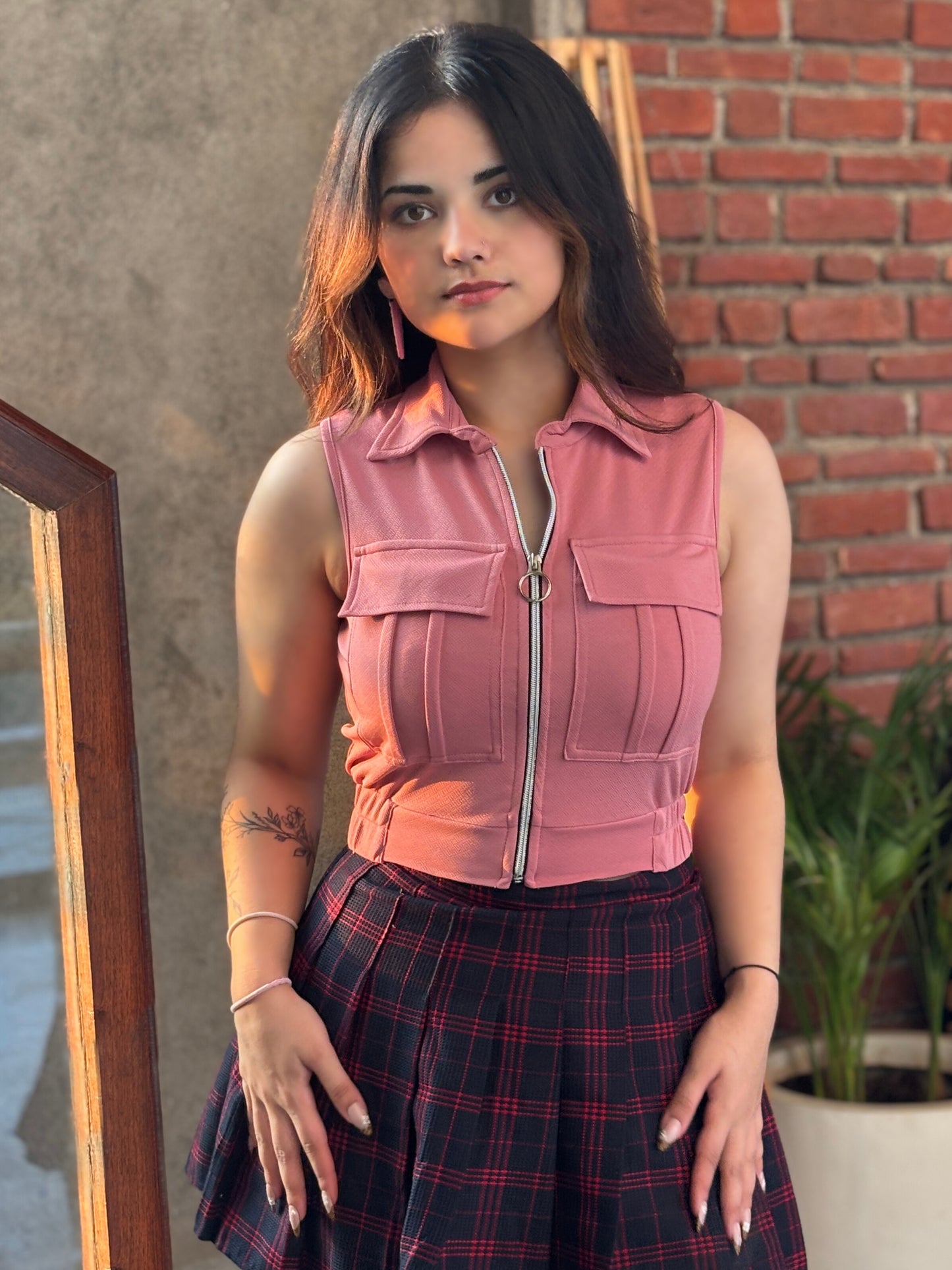 TANDUL Women Pink Jacket Style Top