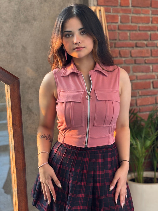 TANDUL Women Pink Jacket Style Top