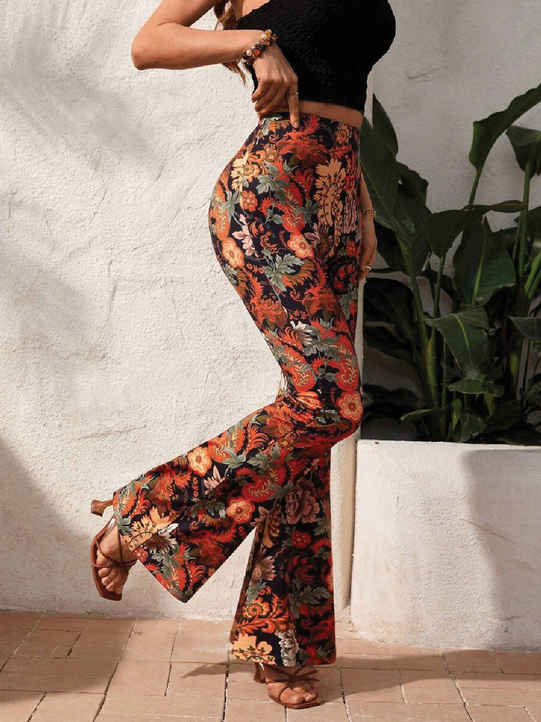 TANDUL  Women Regular Fit Multicolor Lycra Blend Trousers