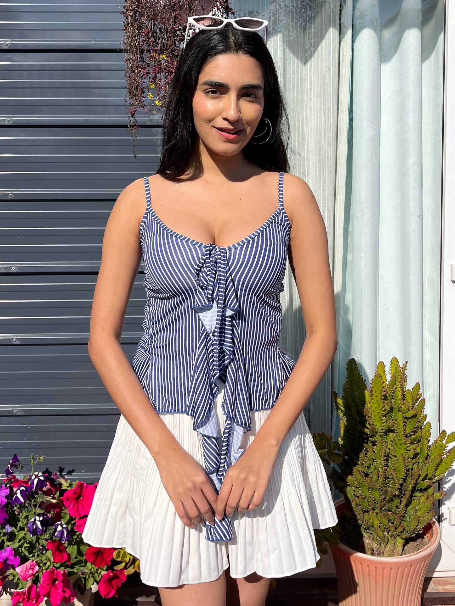 TANDUL Women Stylish Blue Striped Top