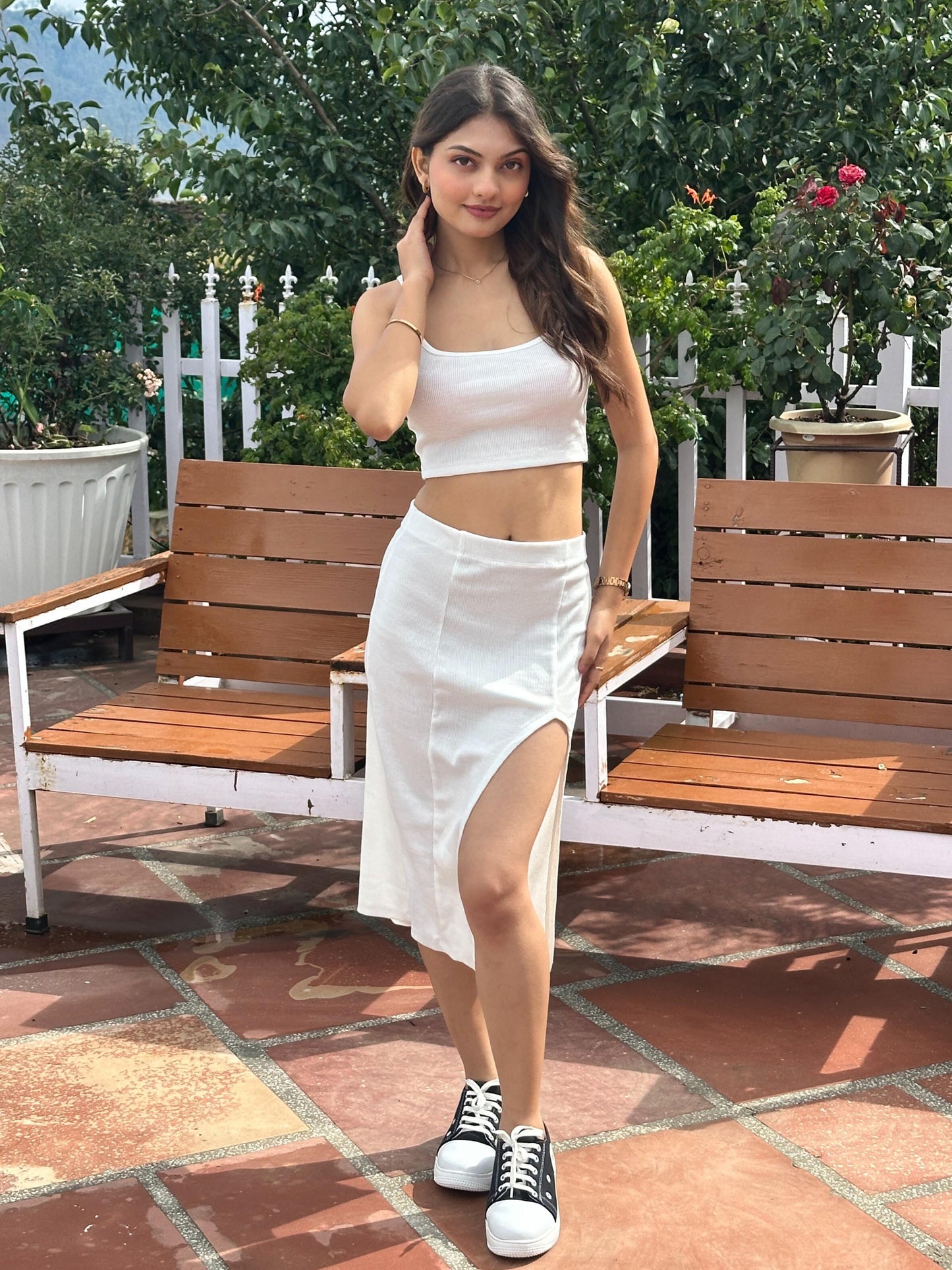 TANDUL  Women Bodycon White Dress