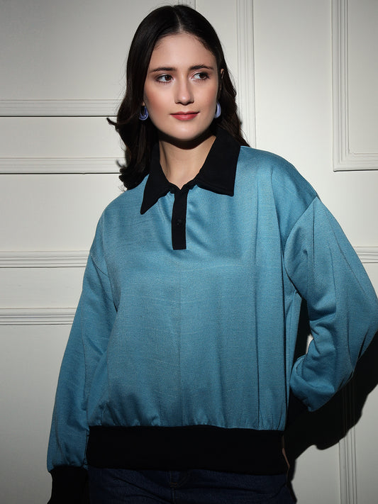 TANDUL  Women Full Sleeve Solid Sweatshirt