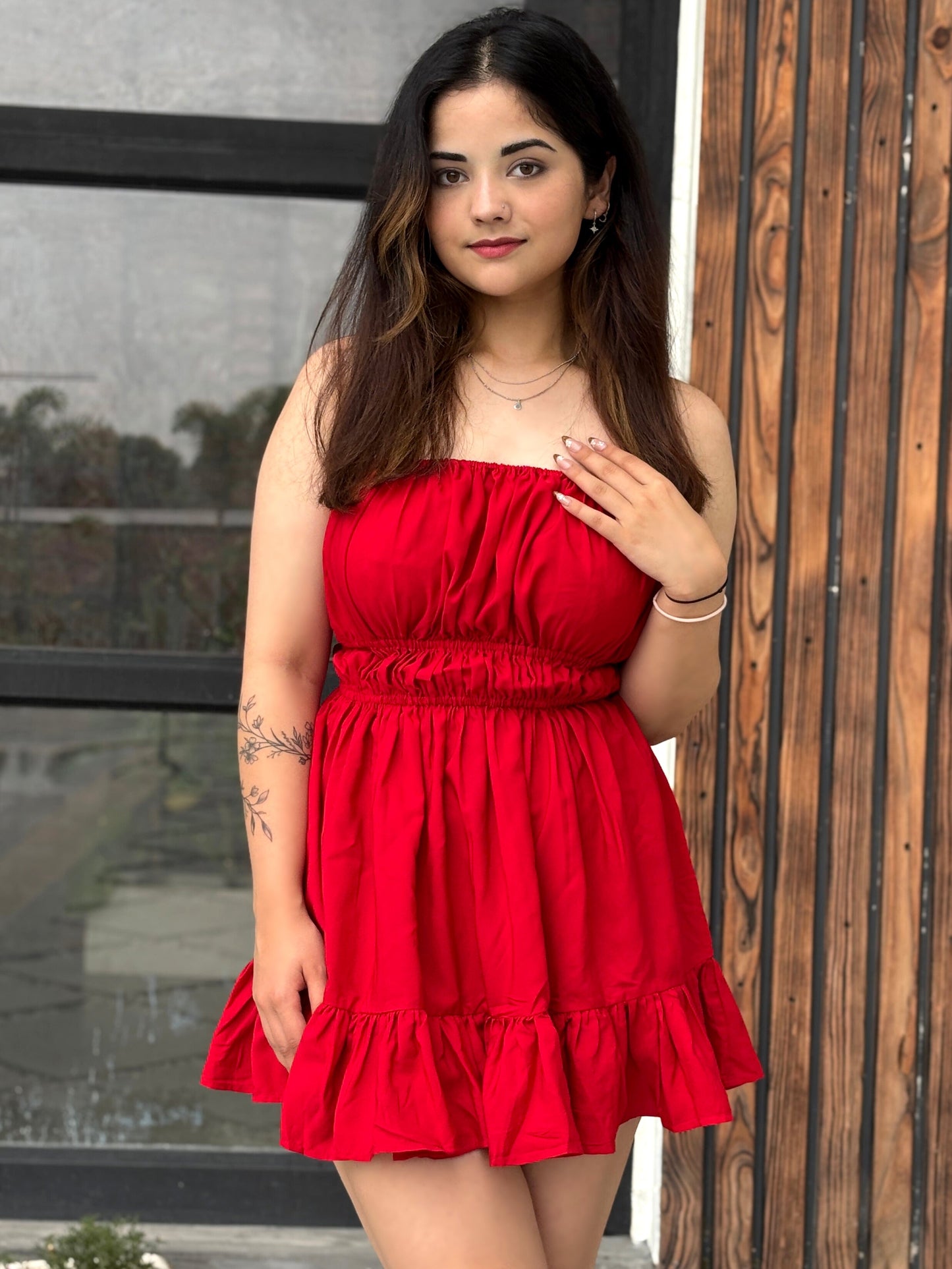 TANDUL Women Stunning Red Dress