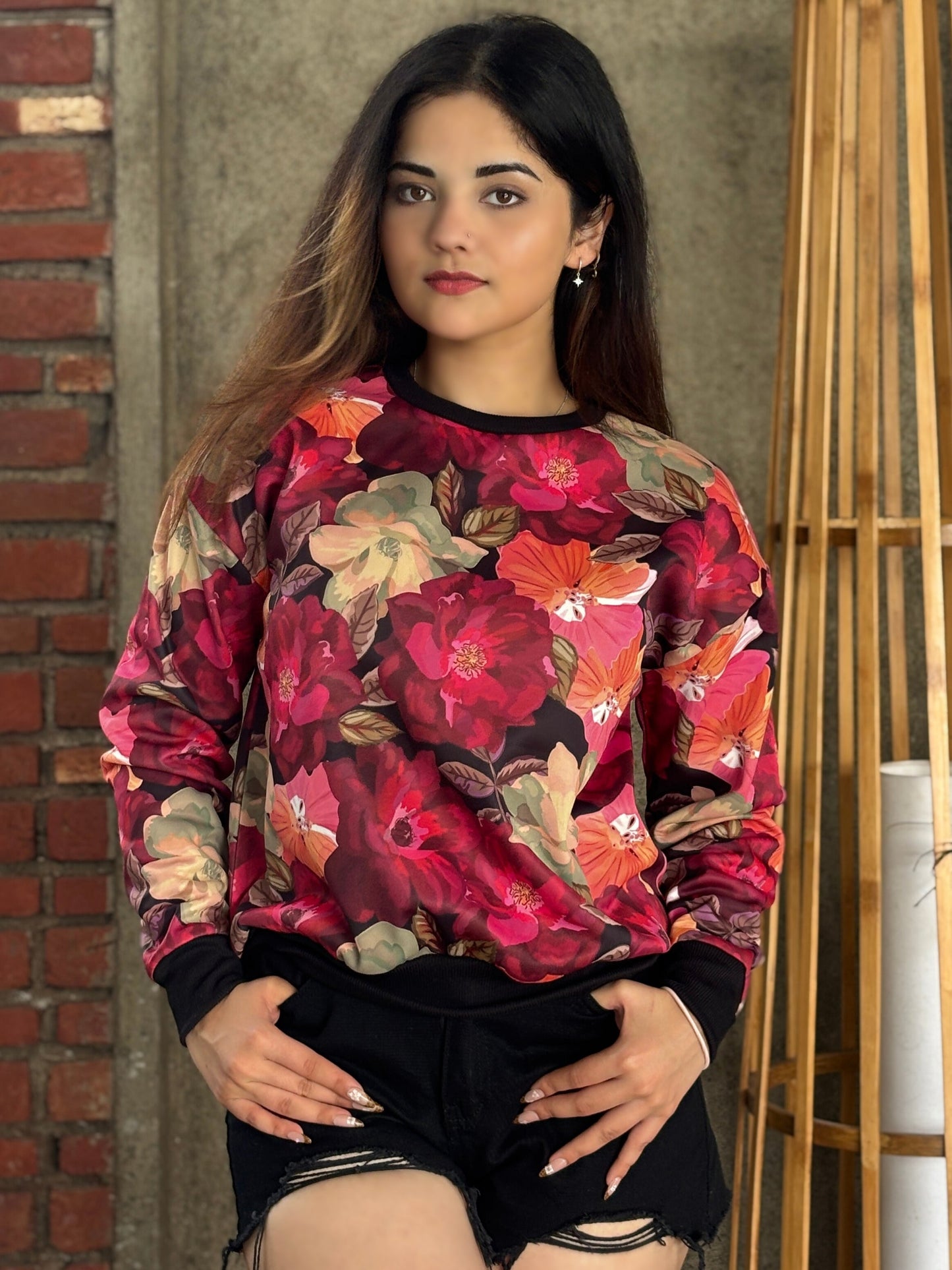 TANDUL Women Multicolor Floral Printed Sweatshirt