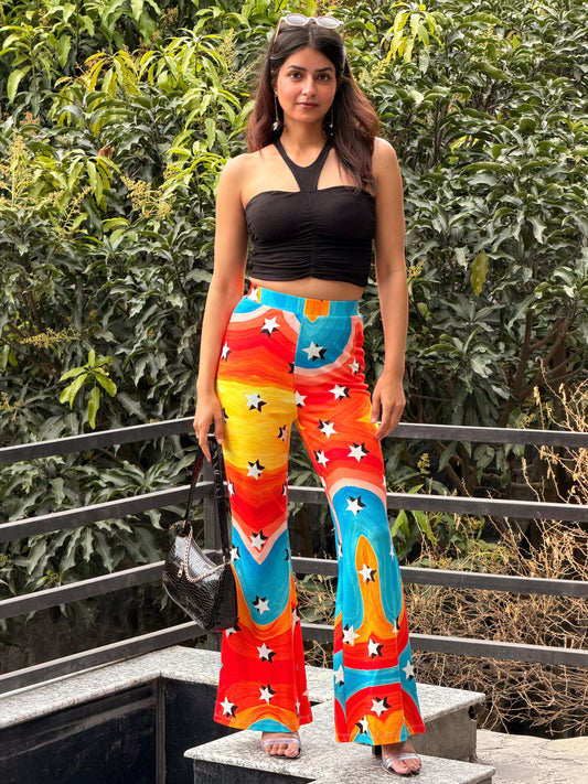 TANDUL Women Vibrant Starry Night Printed Trouser