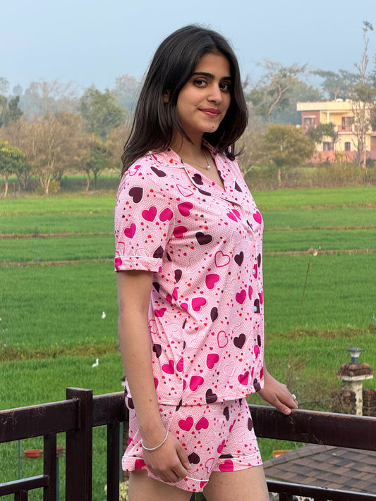 TANDUL Women Pink Printed Nightsuit