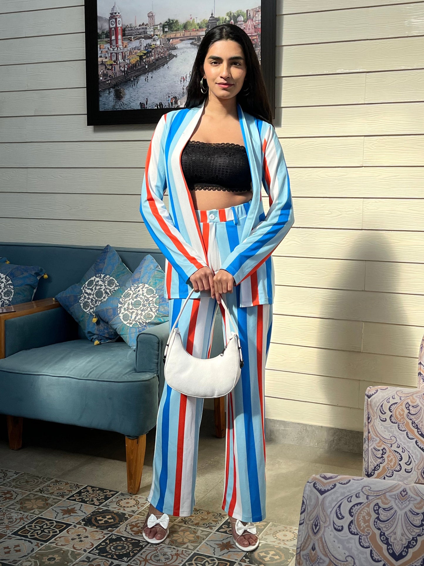 TANDUL Women Striking Striped Co-ord Set