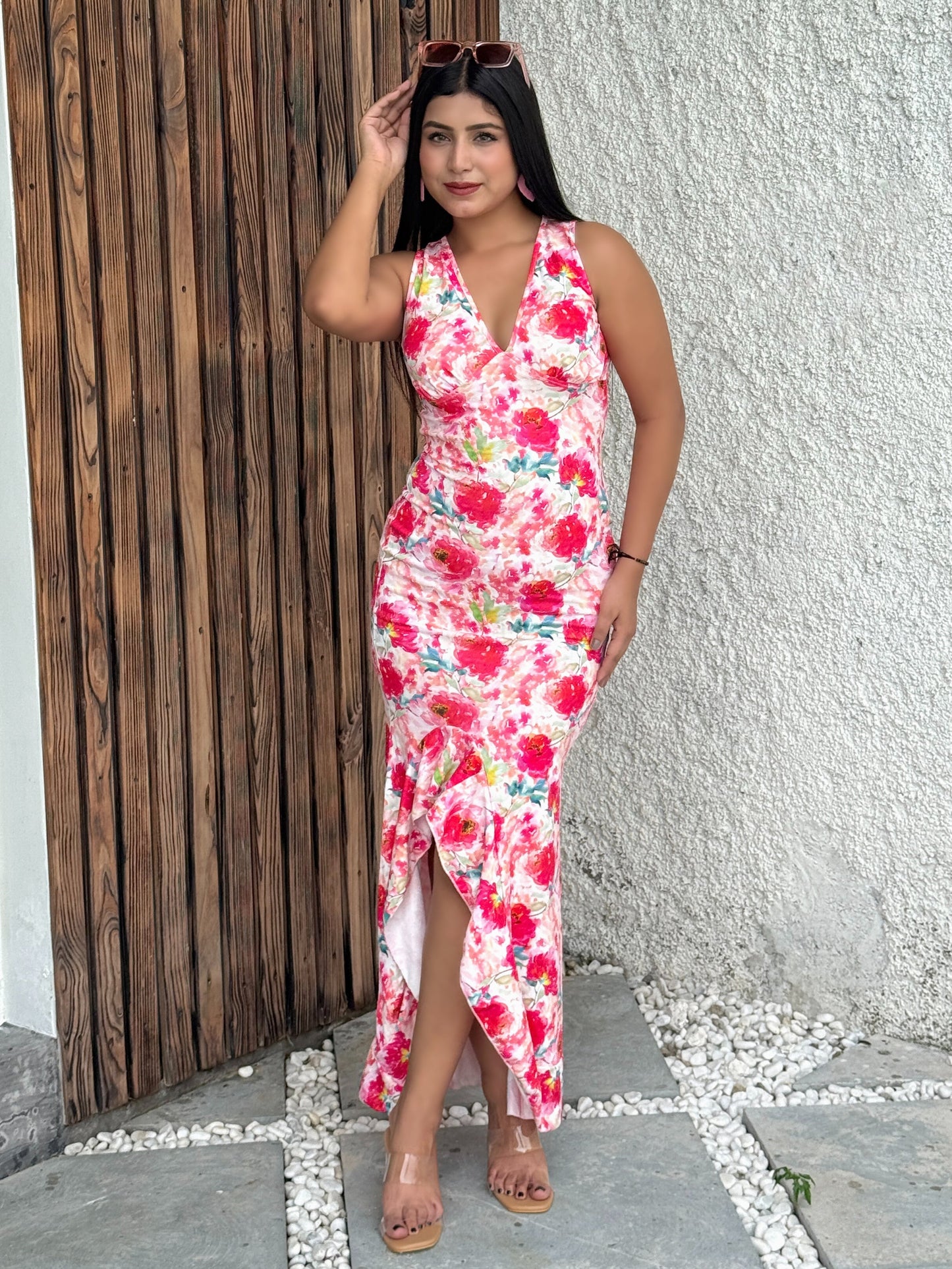 TANDUL Women Pink Floral Dress