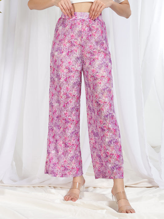 TANDUL Women Pink Printed Trouser