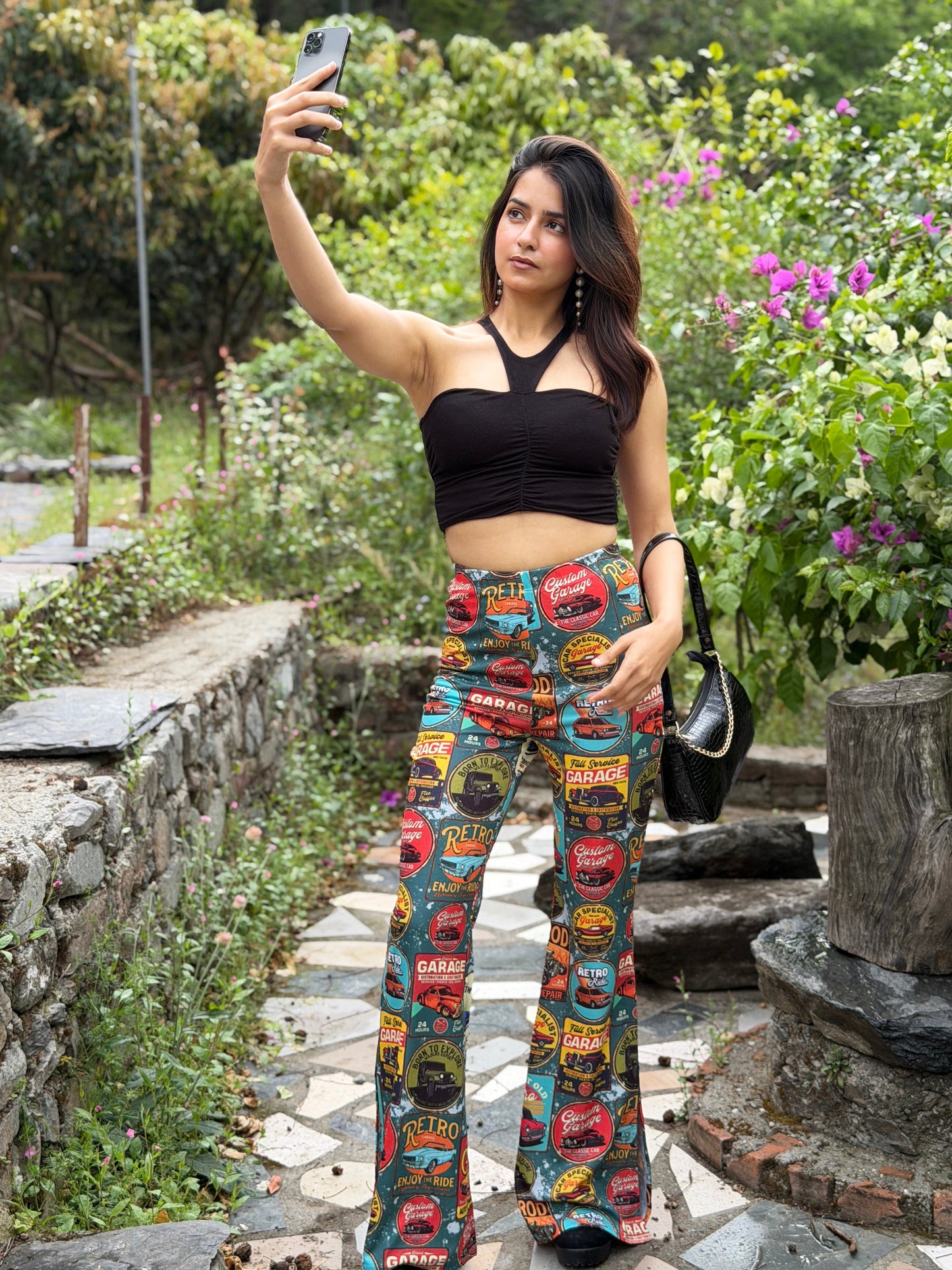 TANDUL Women Multicolour Flared Trousers
