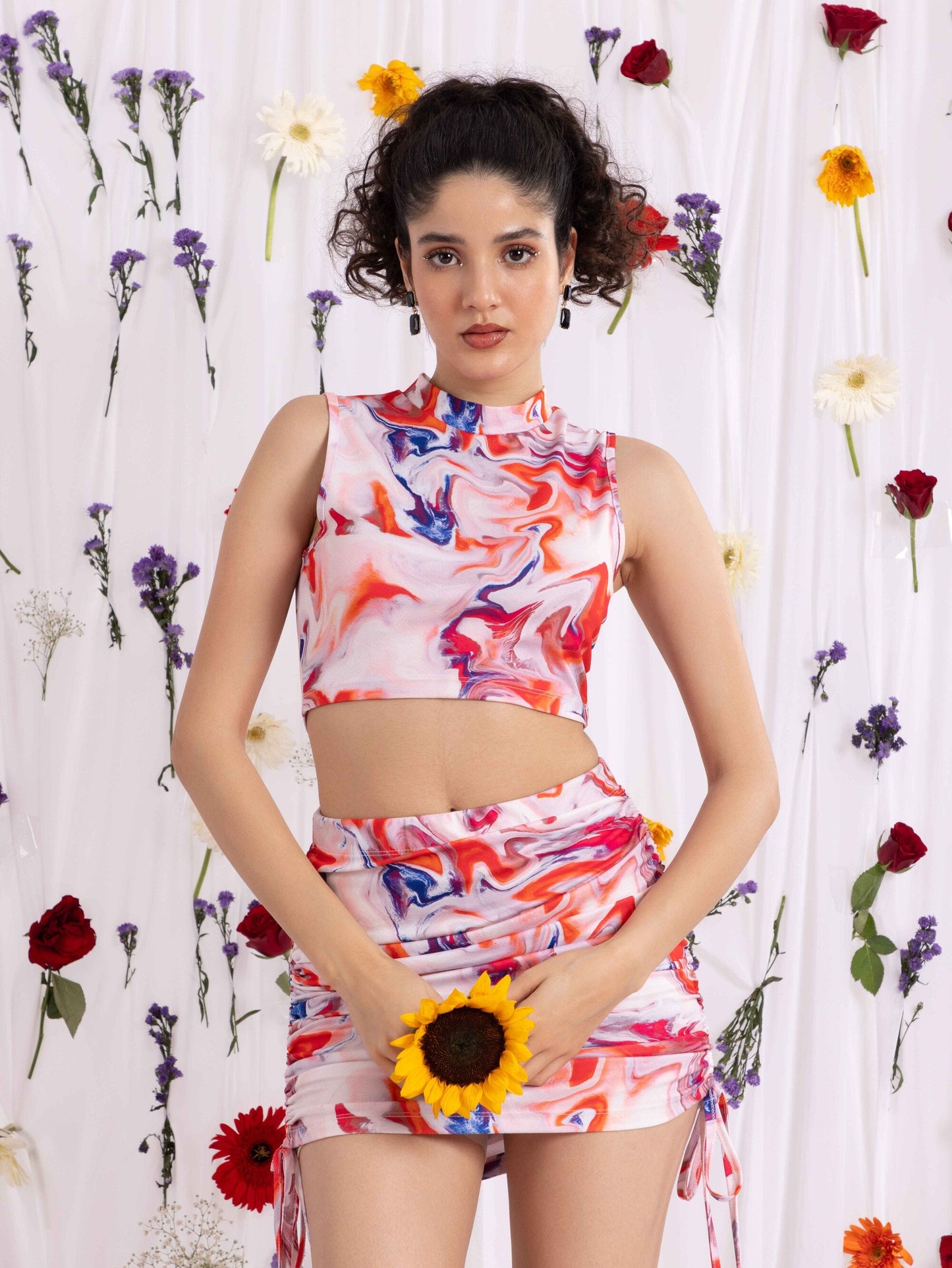 TANDUL Top Palazzos Co-ords Set