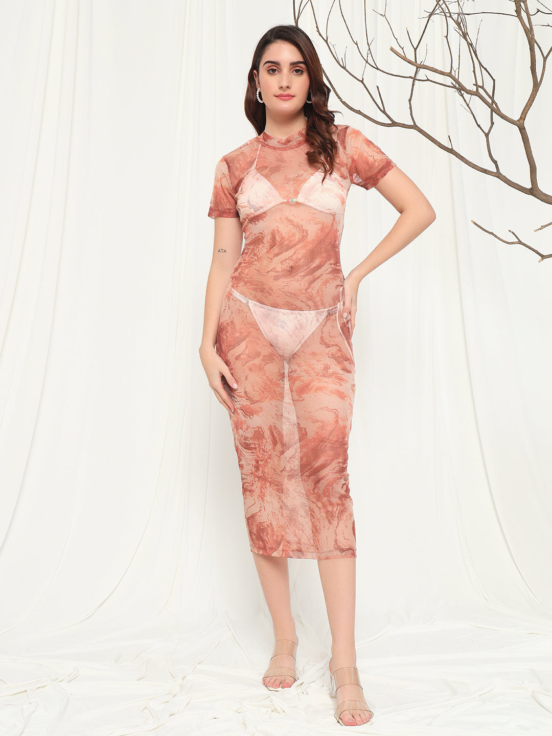 TANDUL  Women Bodycon Brown Dress