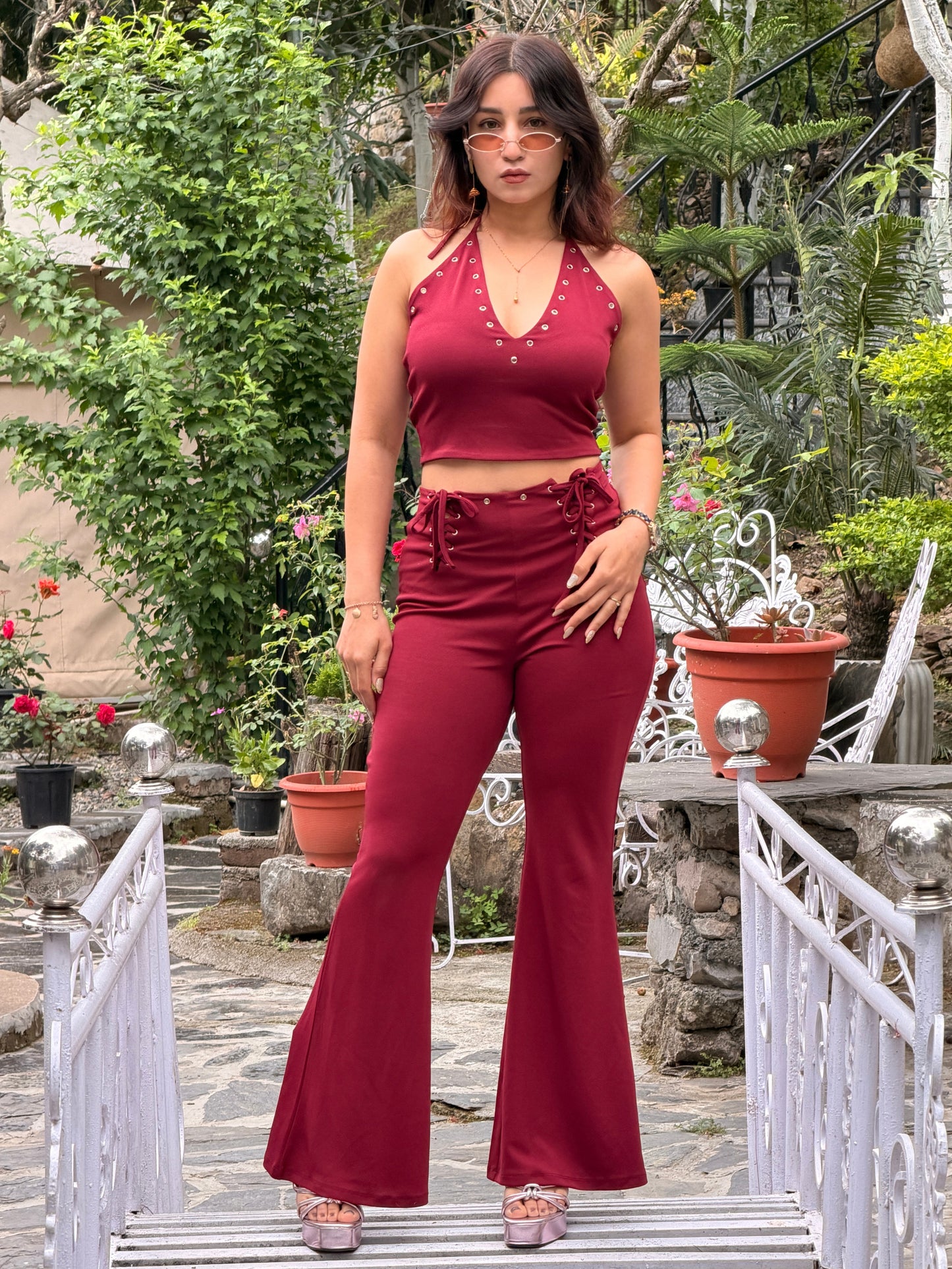 TANDUL Women Chic Maroon Co-ord Set