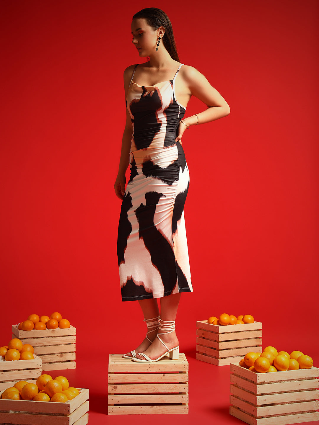 TANDUL  Women Bodycon Beige Dress