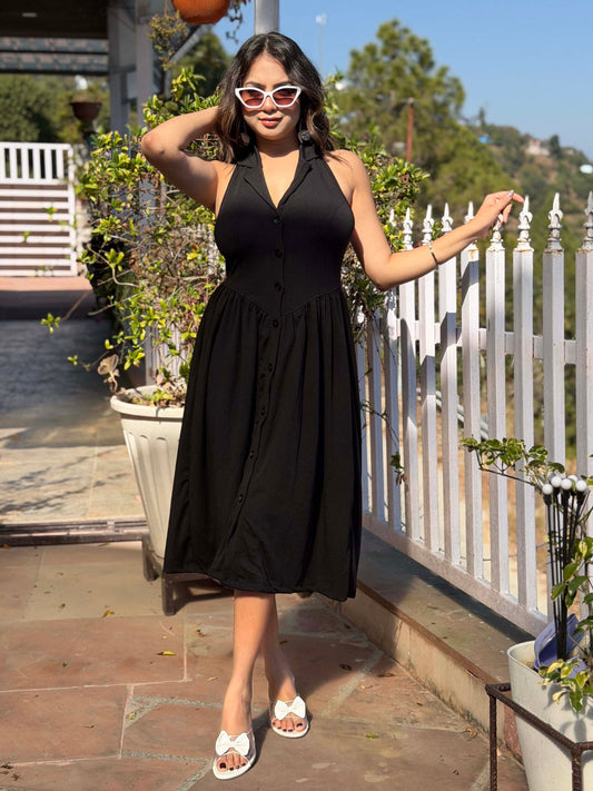 TANDUL Women Stunning Black Dress