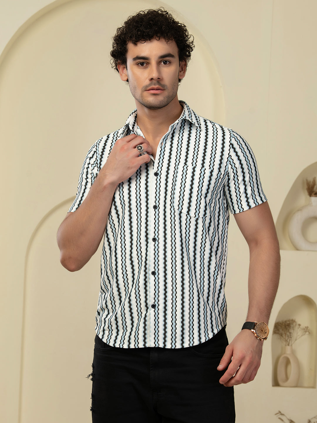 TANDUL Men Printed Casual Multicolor Shirt