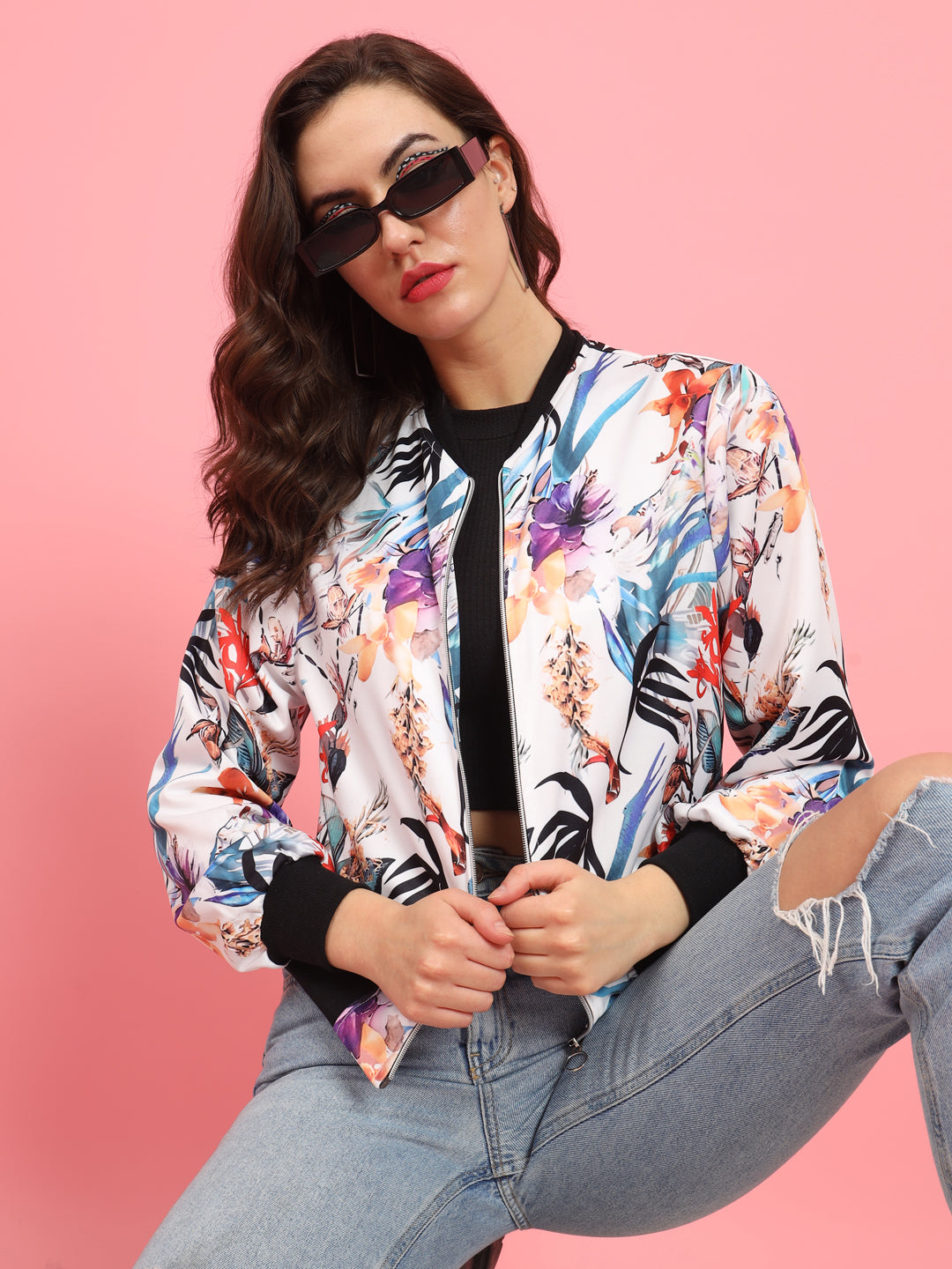 TANDUL  Women Printed Casual Jacket