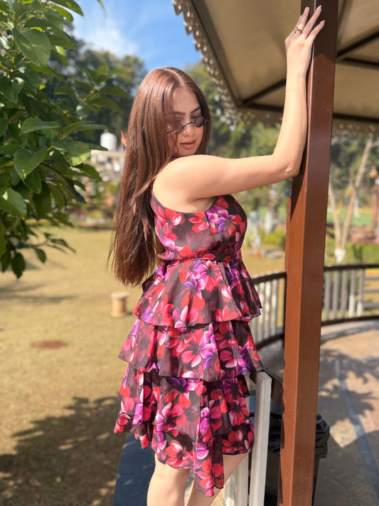 TANDUL Women Stunning Floral Georgette Dress
