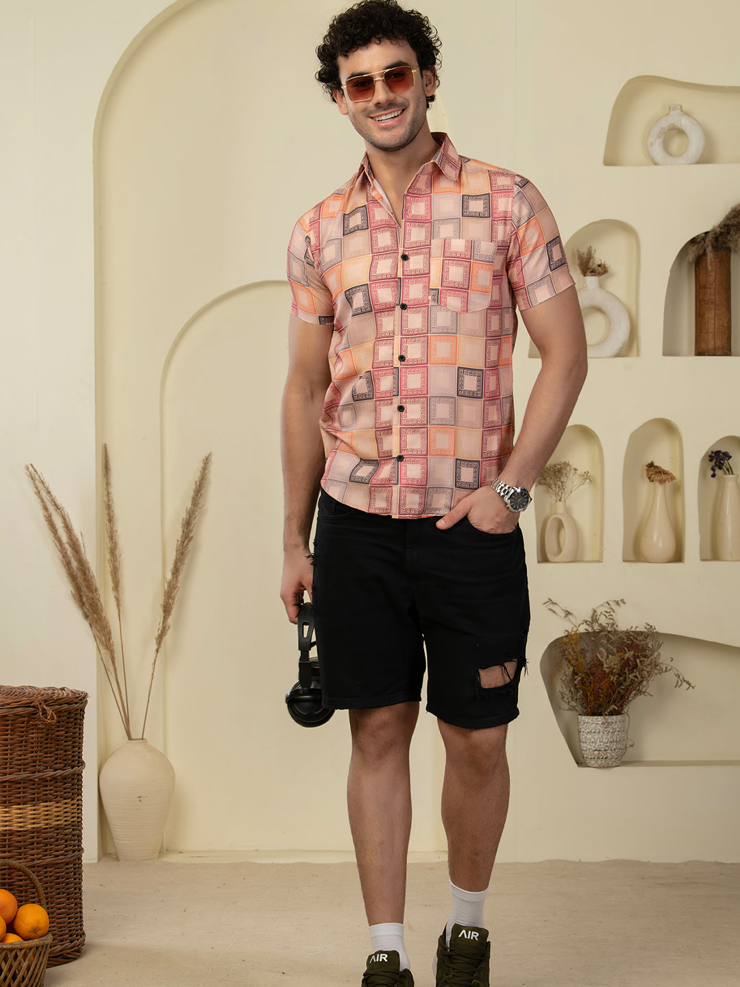 TANDUL Men Printed Casual Multicolor Shirt