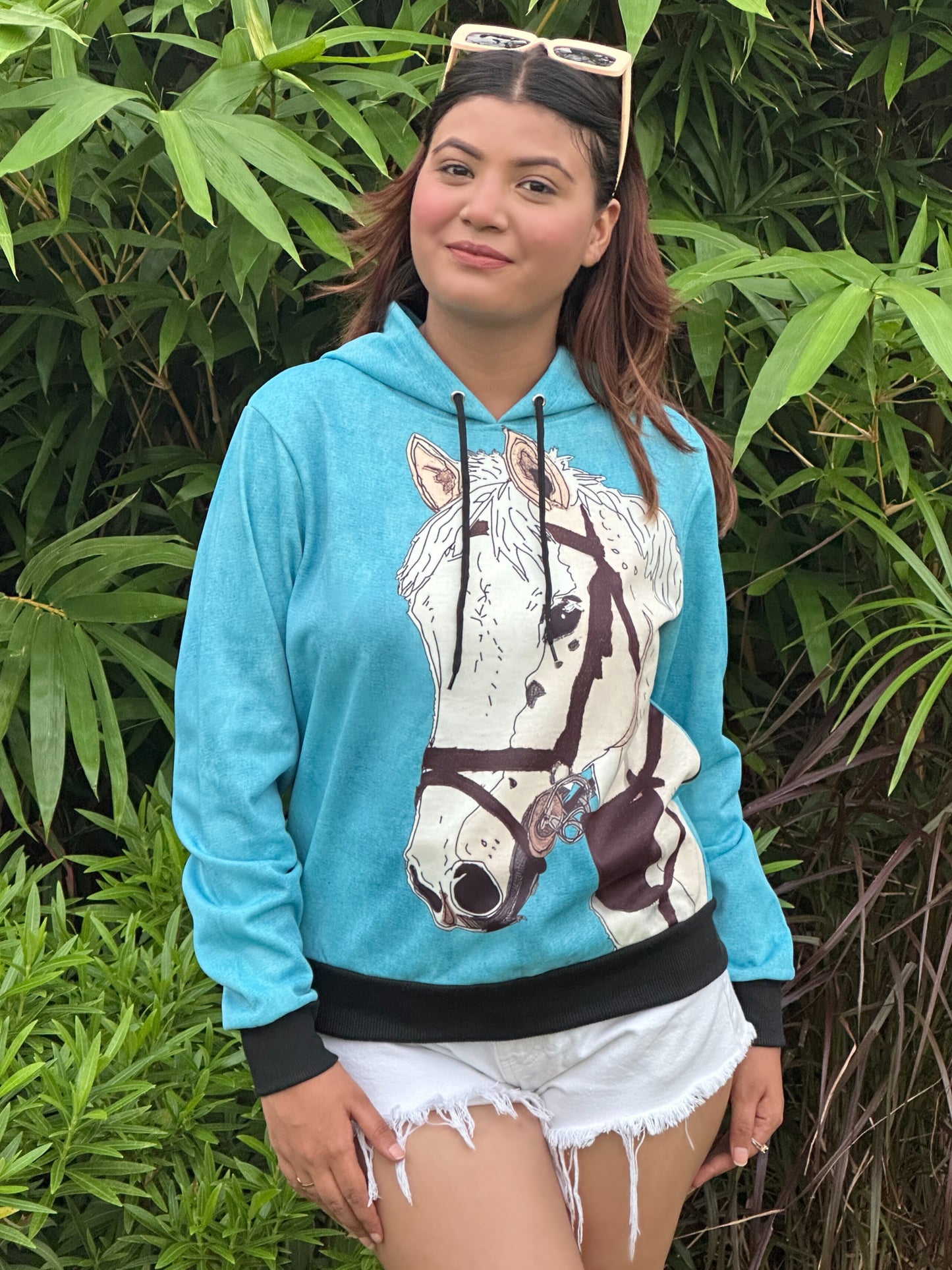 TANDUL Women Stunning Horse Printed Hoodie