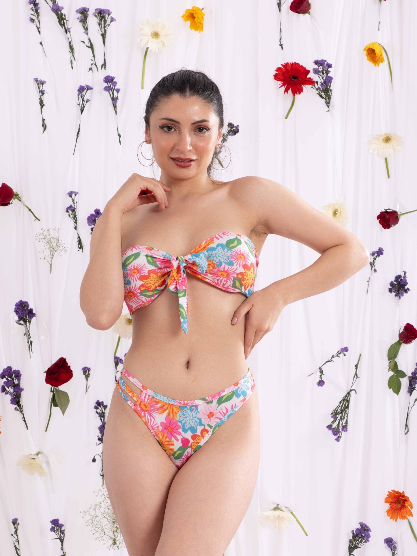 ELTIRE  Bra & Panty Set Floral Print Multicolor Lingerie Set