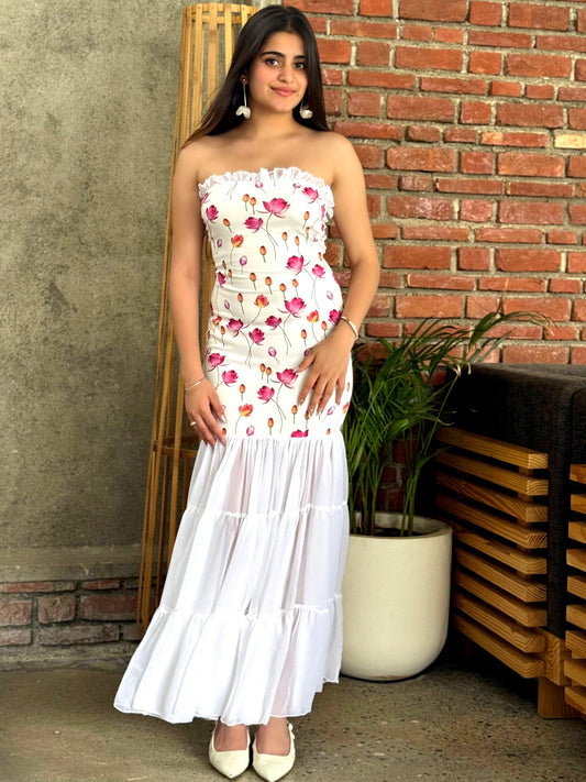 TANDUL Women Pink Flower Printed Dress