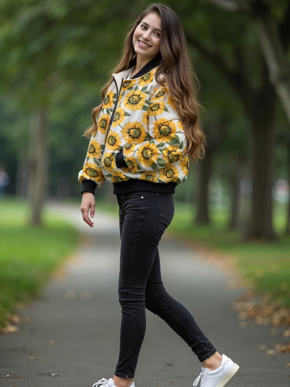 TANDUL  Women Floral Print Varsity Jacket