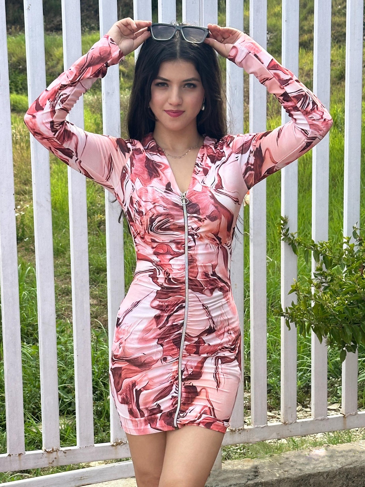 11424TANDUL  Women Bodycon Multicolor Dress