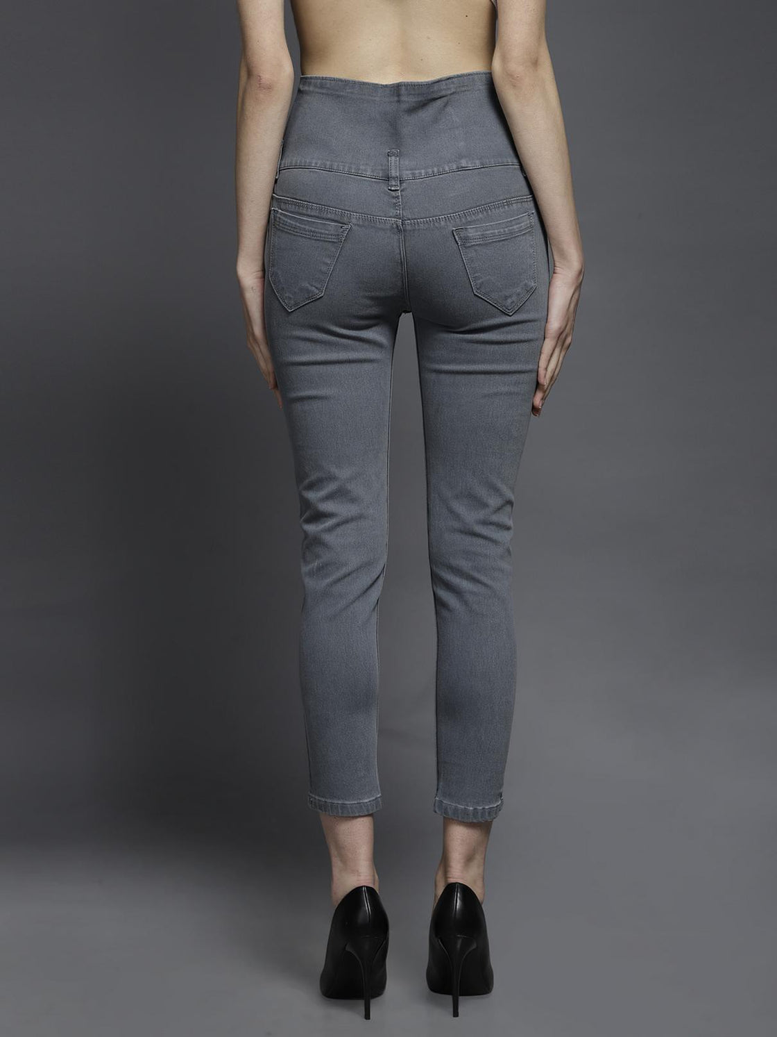 Women Regular Mid Rise Grey Jeans