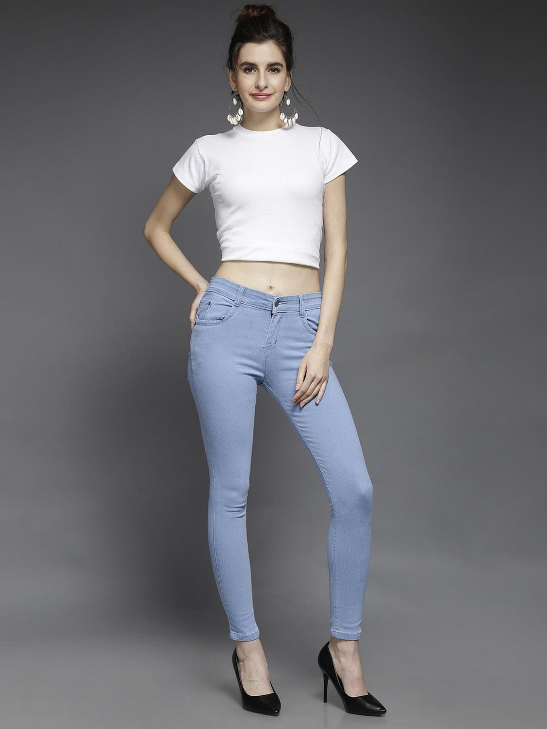 Women Regular Mid Rise Blue Jeans