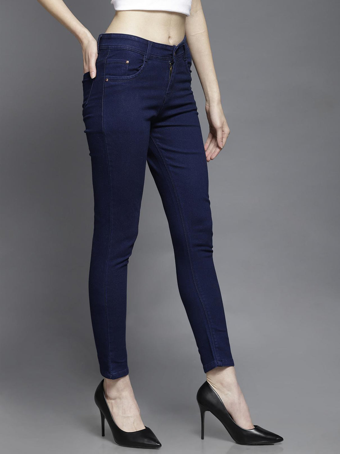 Women Regular Mid Rise Blue Jeans