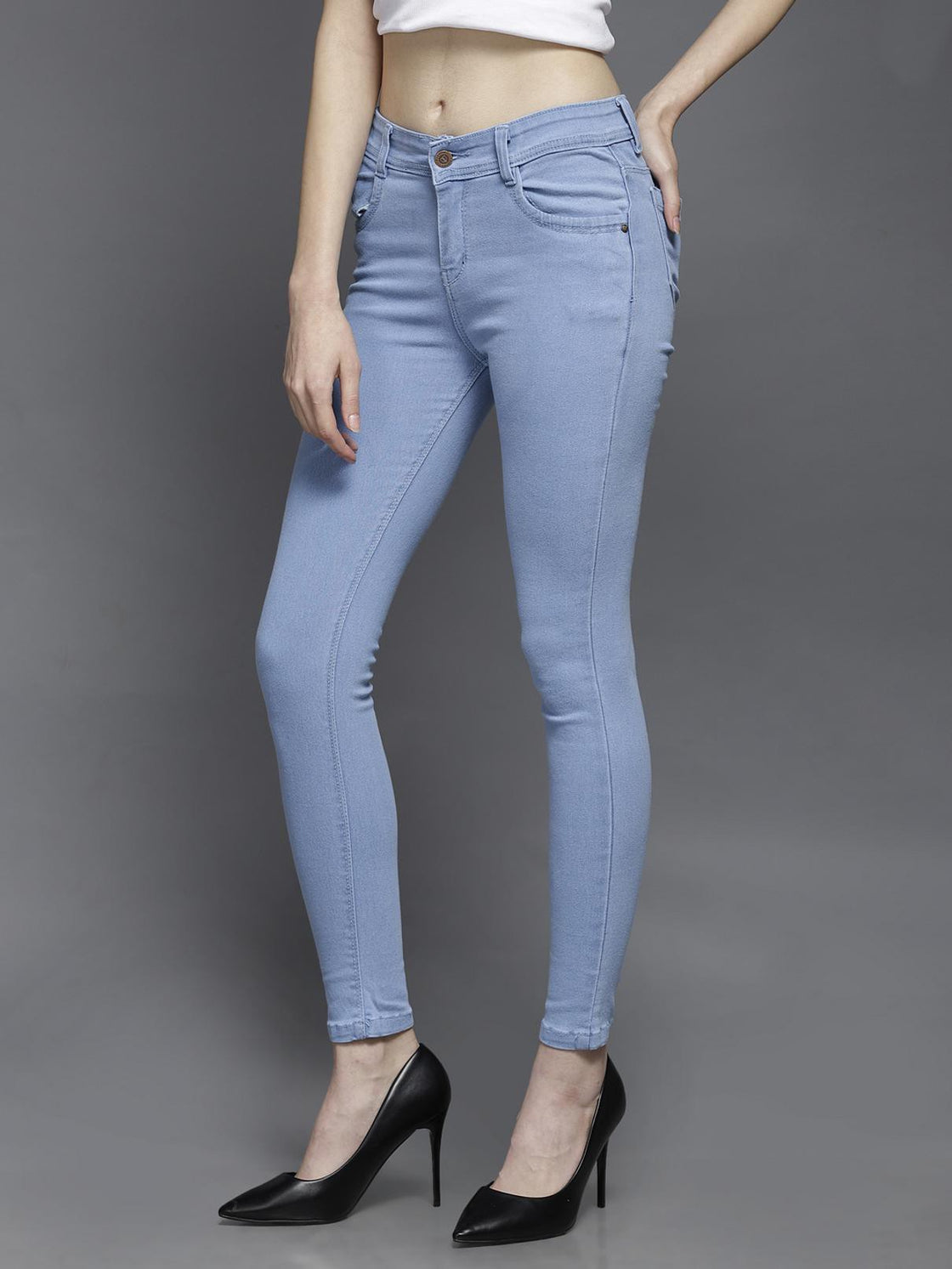 Women Regular Mid Rise Blue Jeans