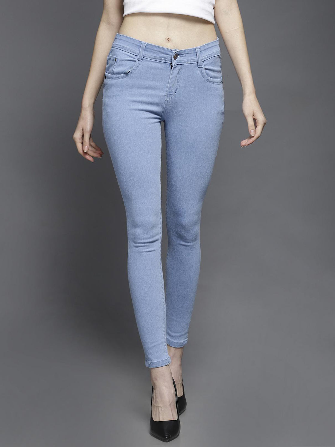 Women Regular Mid Rise Blue Jeans