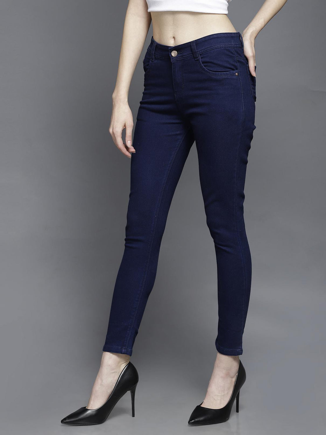 Women Regular Mid Rise Blue Jeans