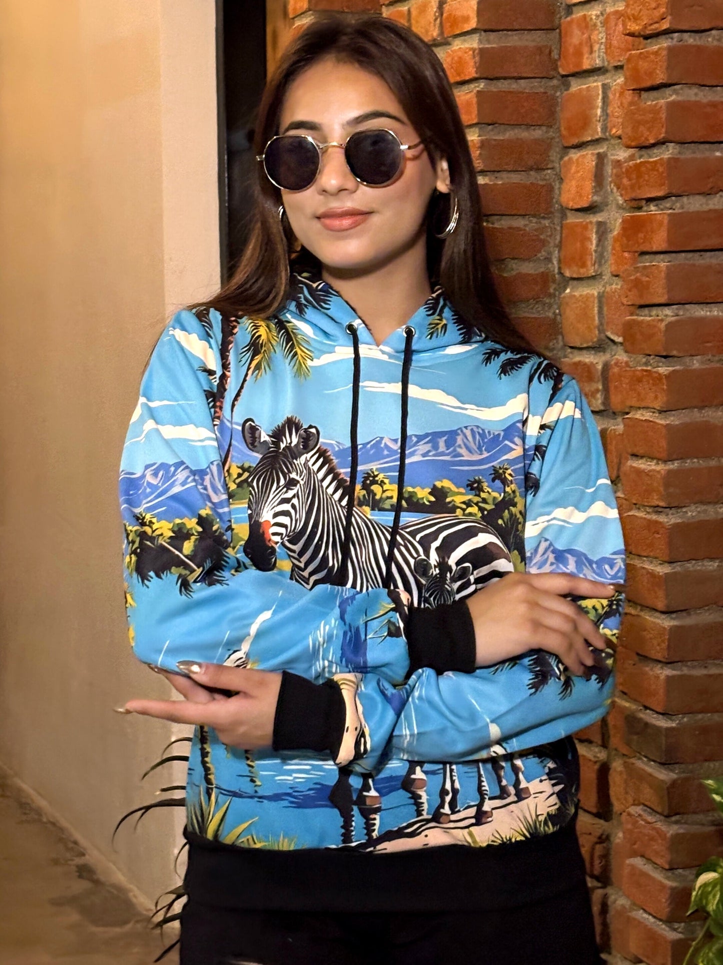 TANDUL Women Zebra Printed Sweatshirt
