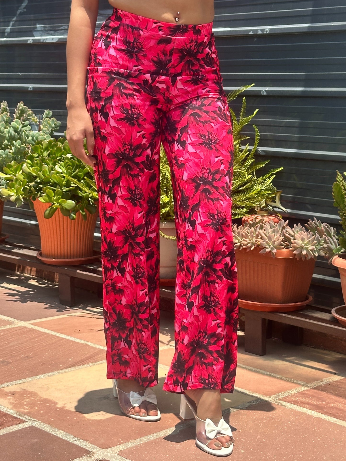 TANDUL  Women Pink Floral Printed Trouser