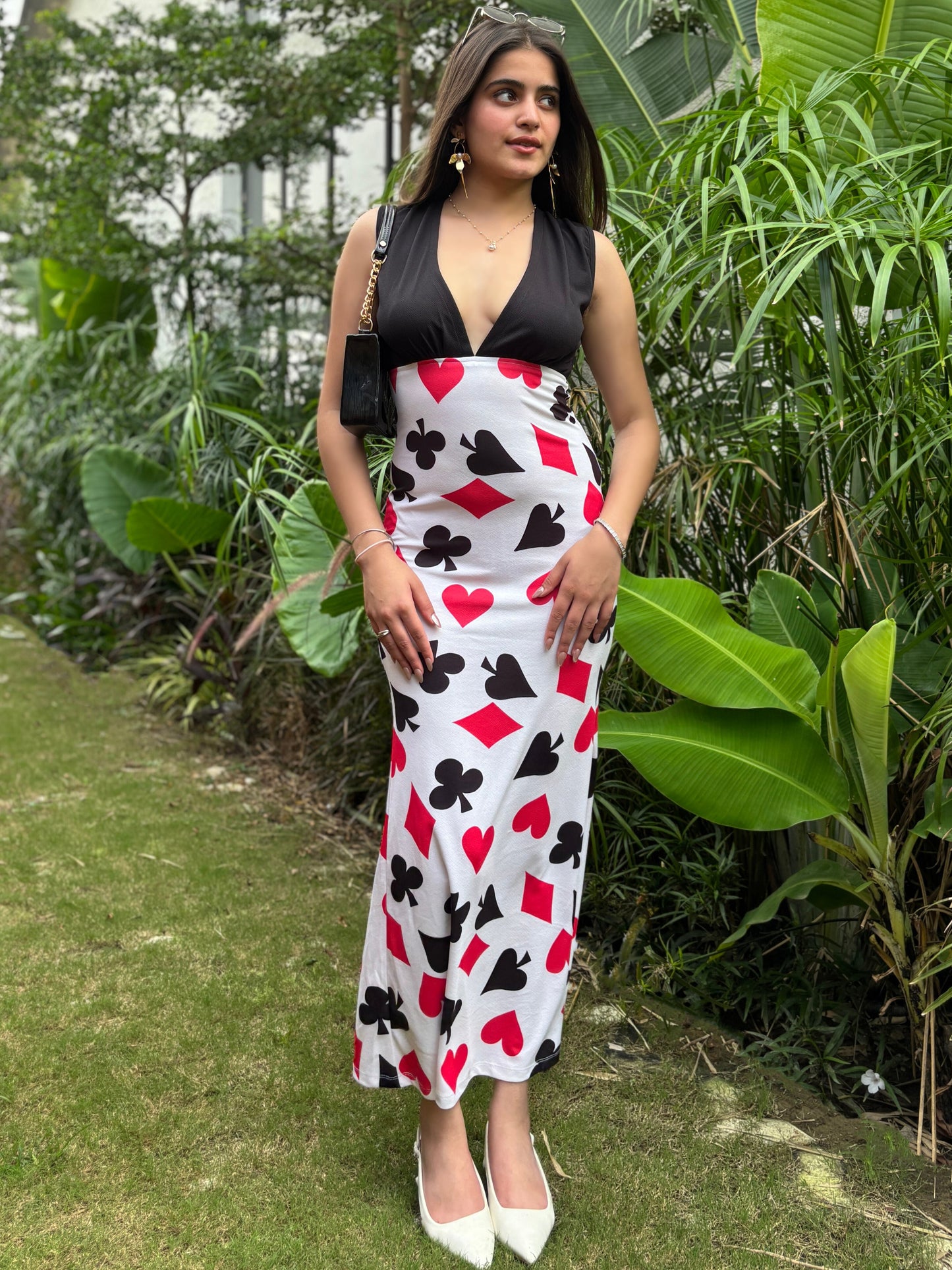 TANDUL Women Enchanting Playing Cards Dress