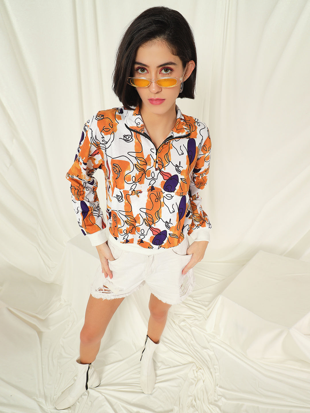 TANDUL  Women Full Sleeve Printed Sweatshirt