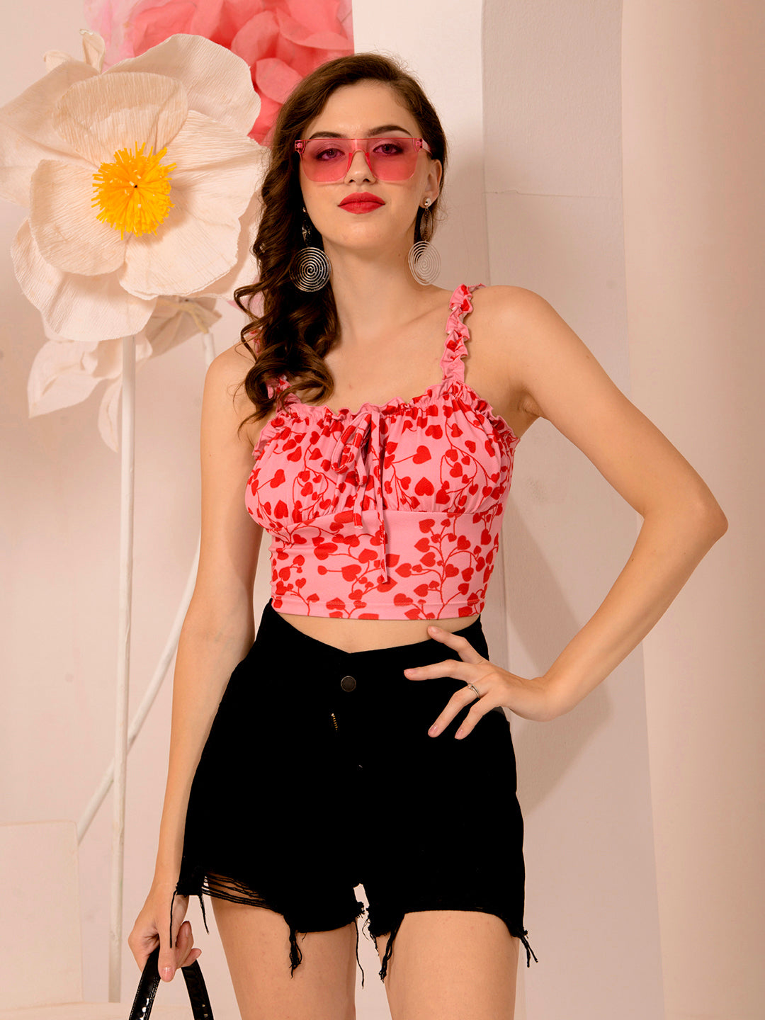 TANDUL  Casual Sleeveless Printed Women Multicolor Top