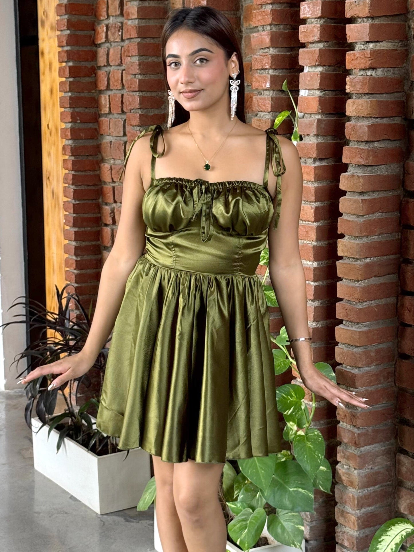 TANDUL Women Stunning Green Dress