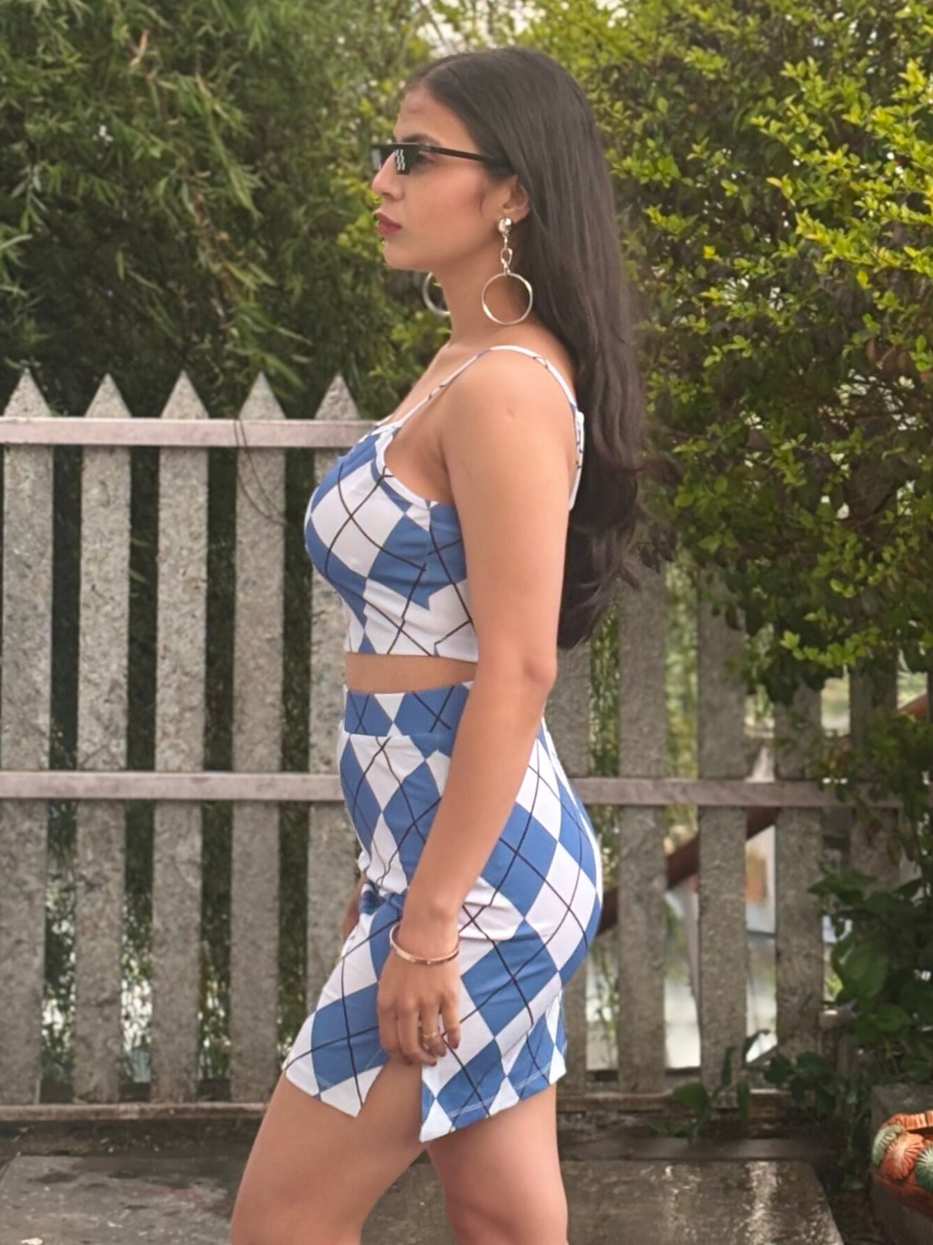 TANDUL Women Regular Fit Skyblue Printed Co-ord Set