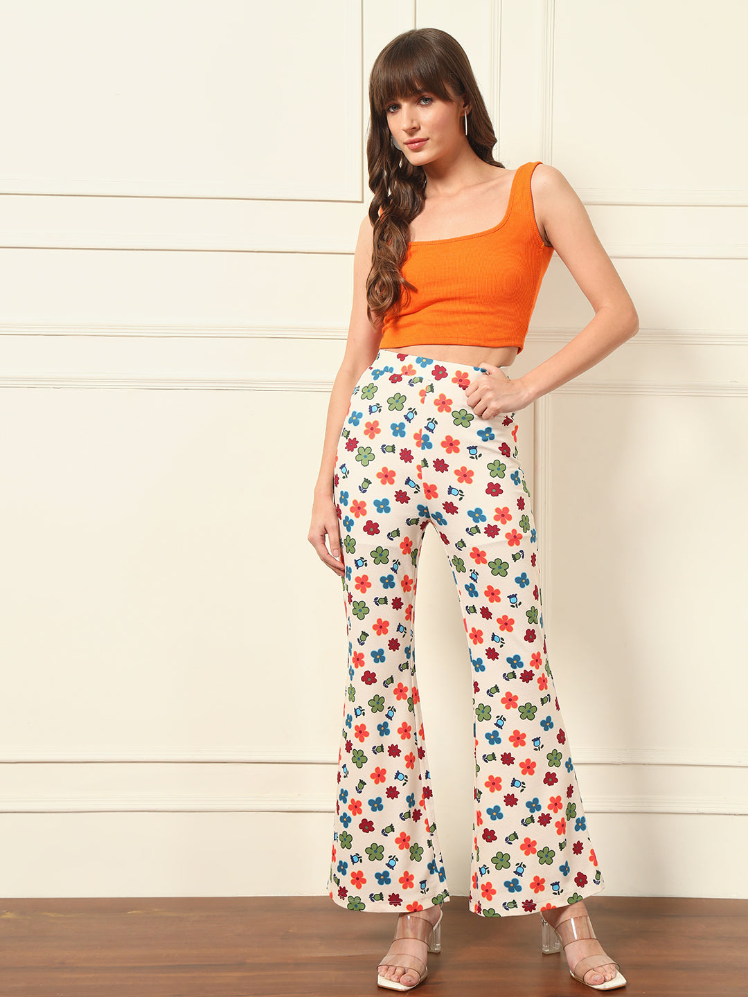 TANDUL Multicolor Floral Printed Trouser