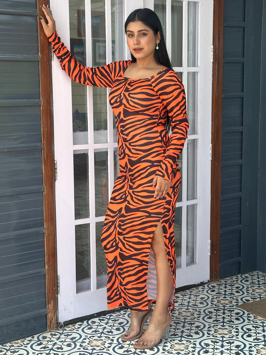 TANDUL Women Zebra Printed Bodycon Dress