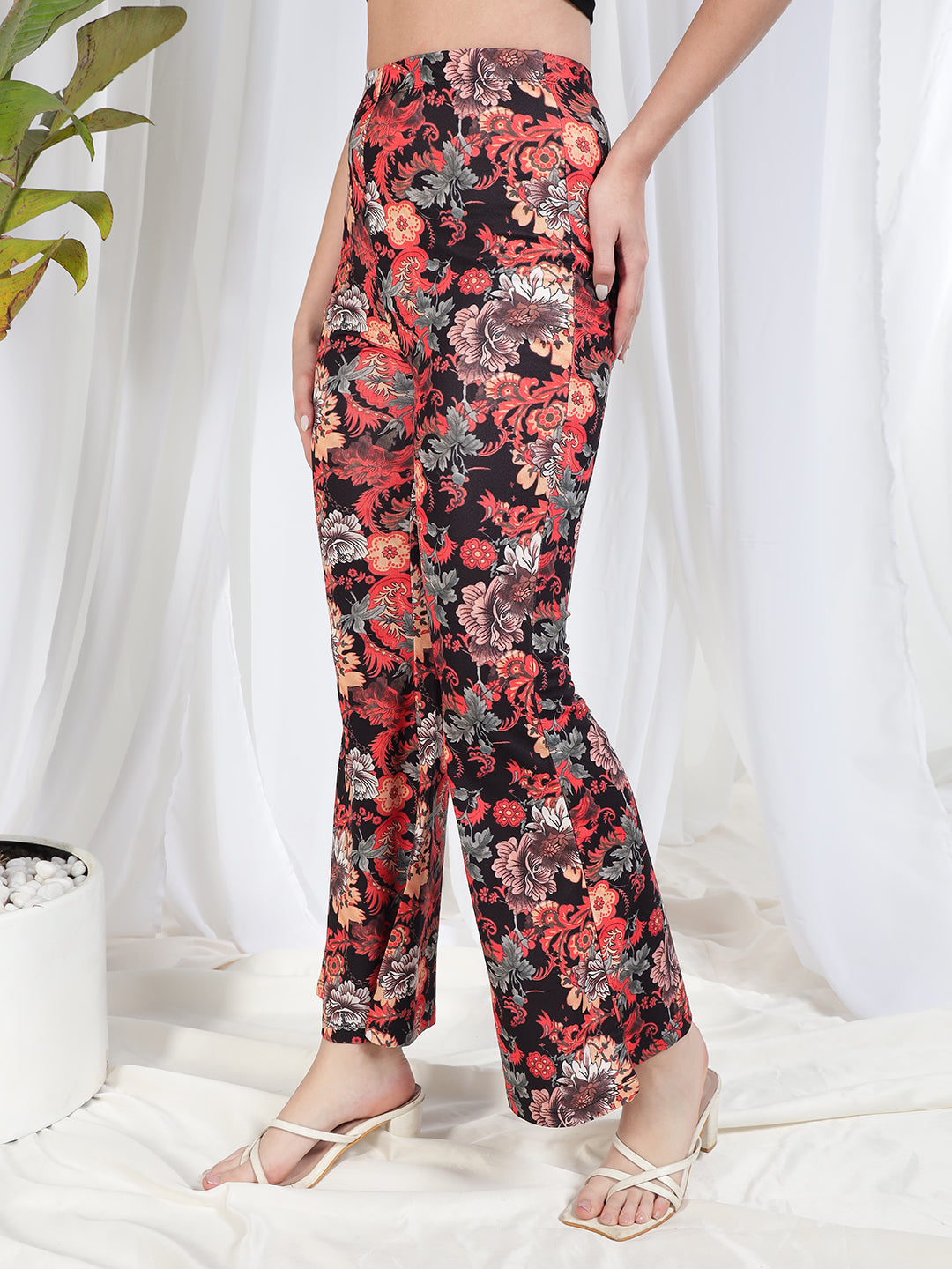 TANDUL Women Regular Fit Multicolor Floral Trouser