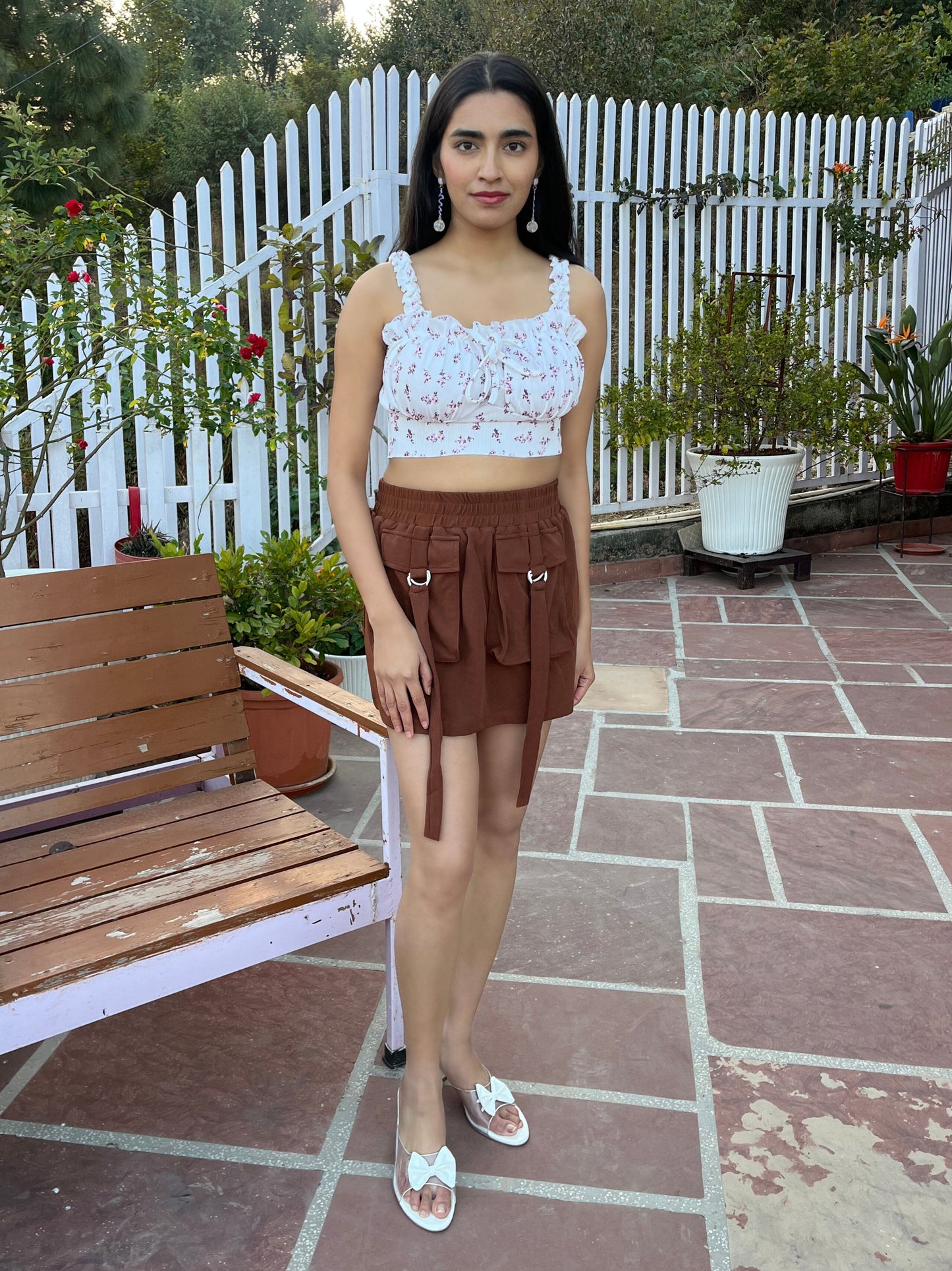 TANDUL Women Chic Brown Skirt