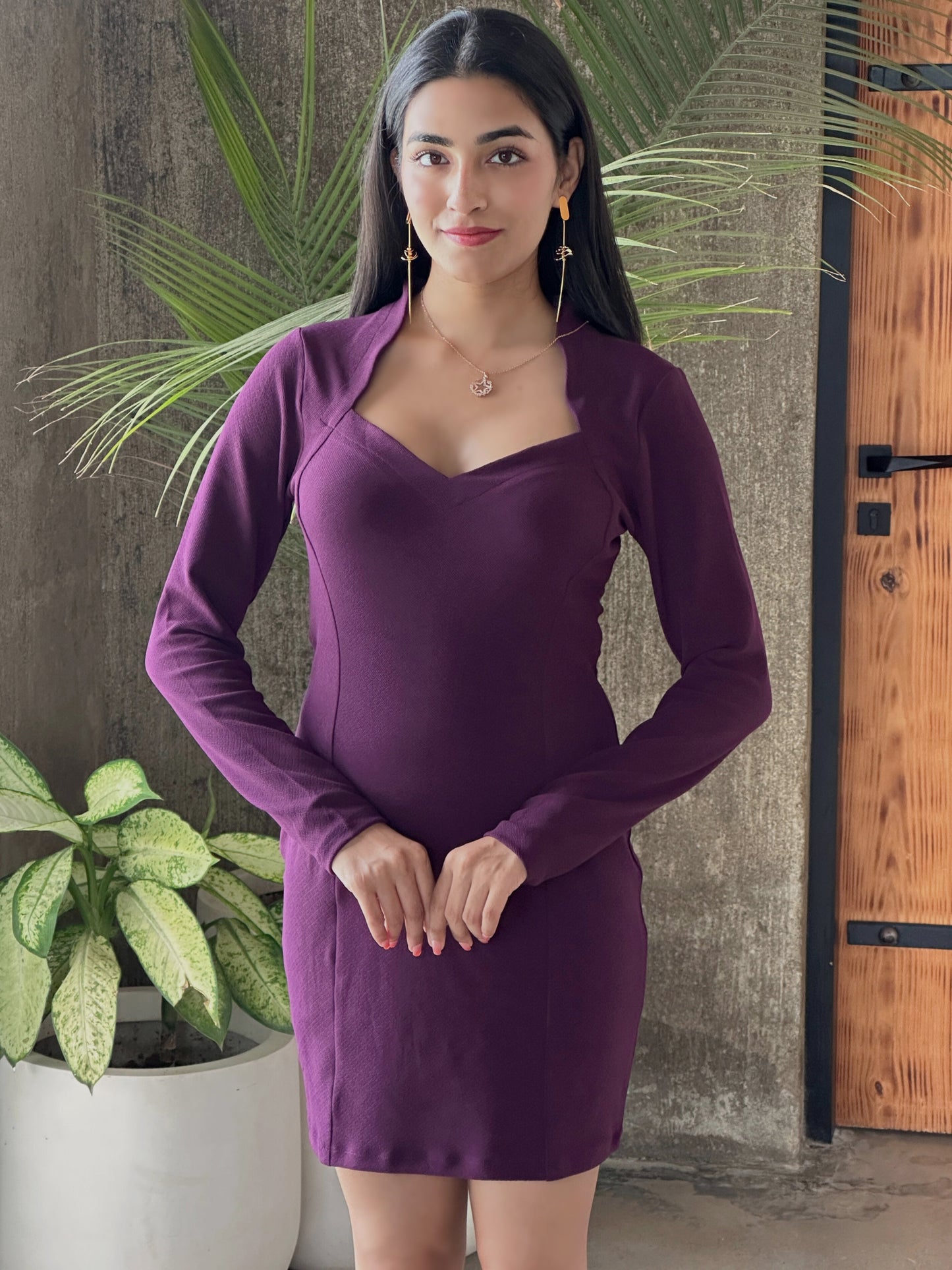 TANDUL Women Solid Purple Dress