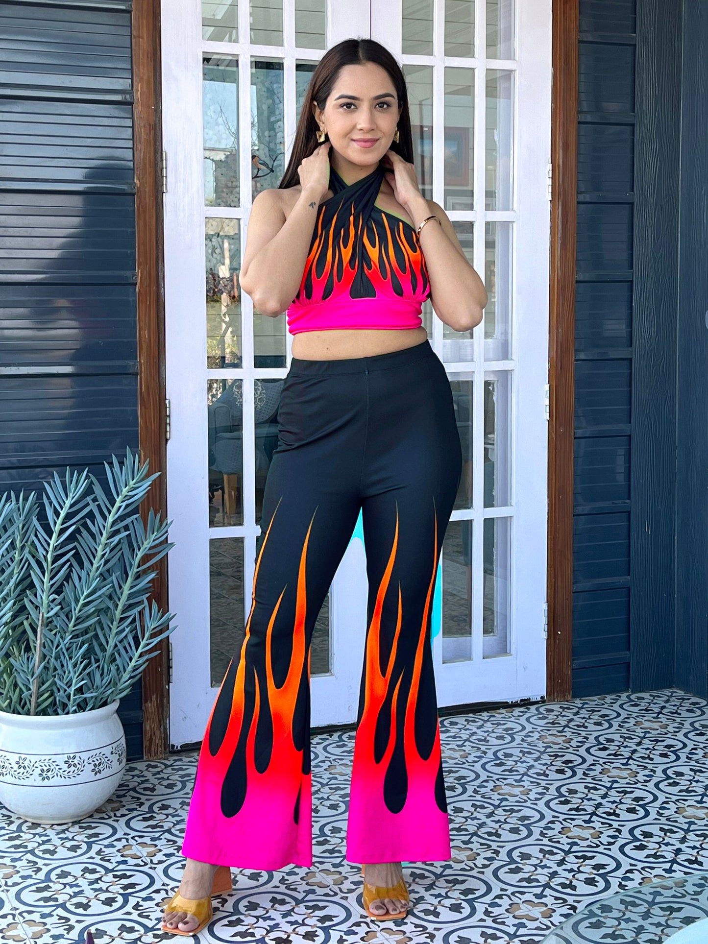 TANDUL Women Bold Flame Printed Co-ord Set