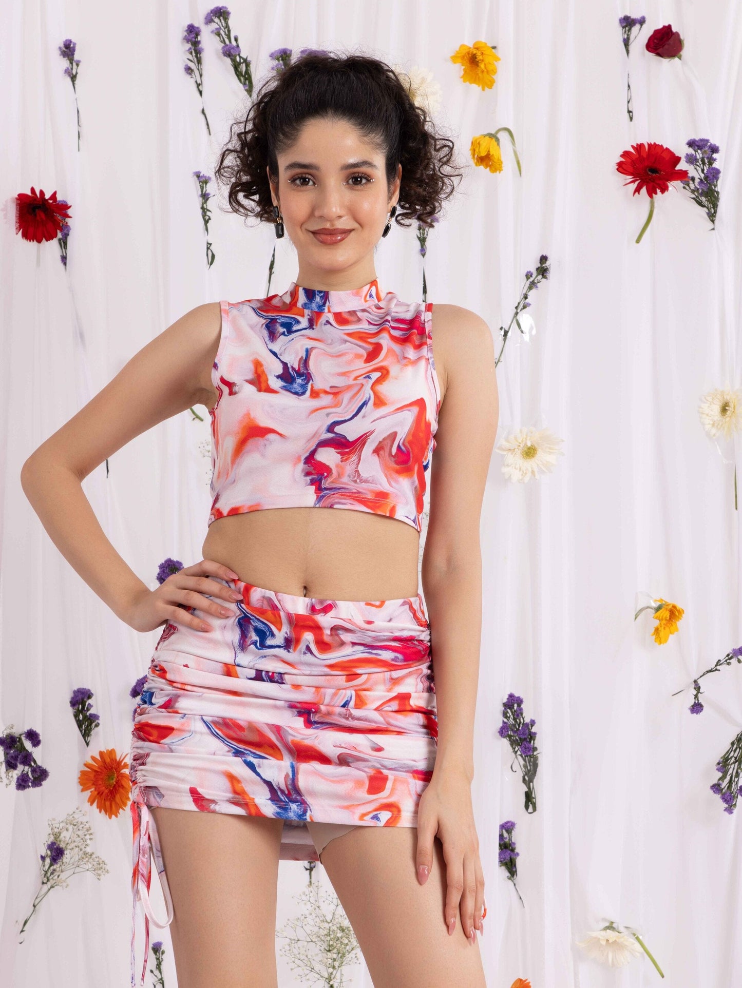 TANDUL Top Palazzos Co-ords Set